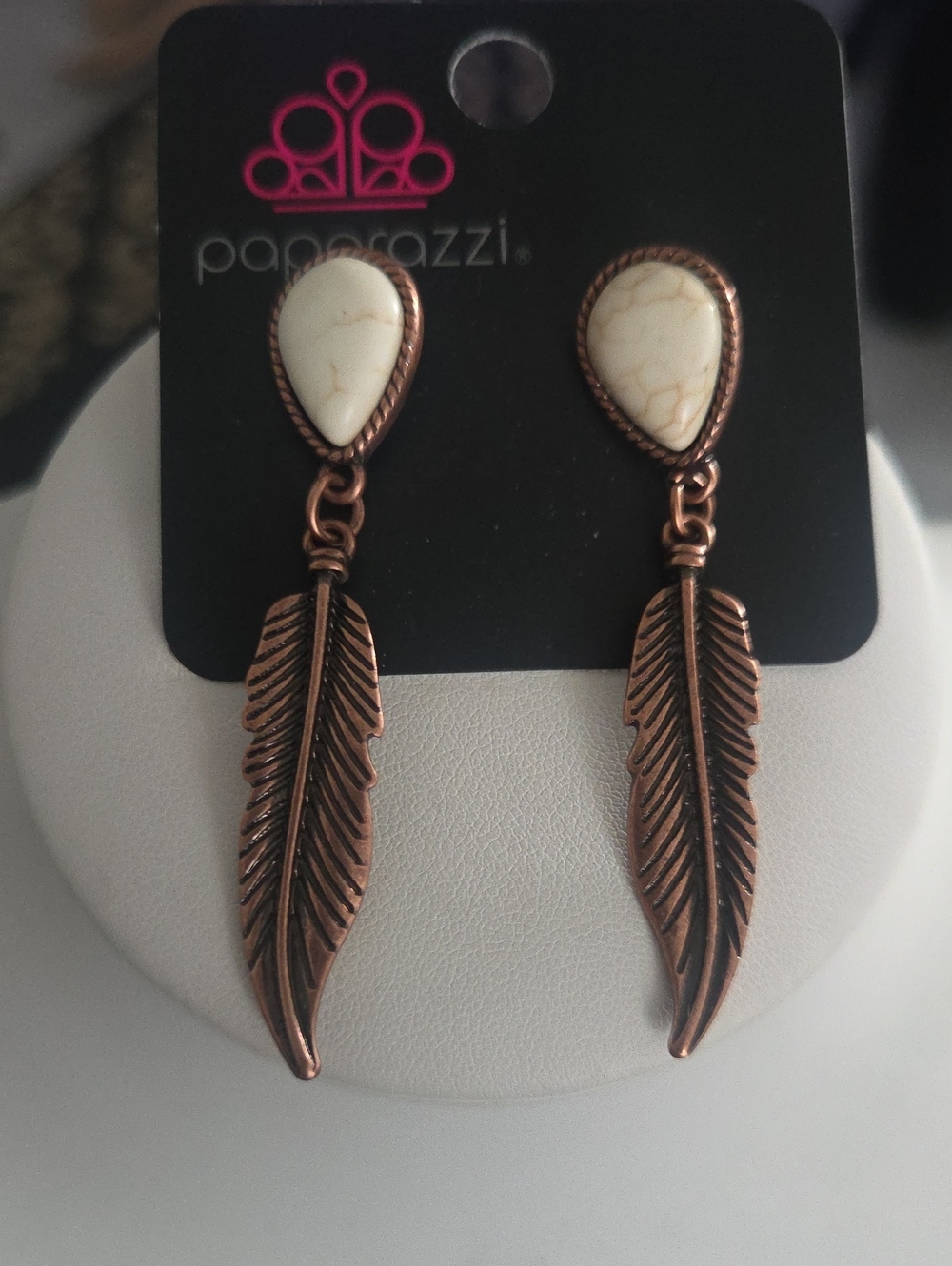 Paparazzi Totally Tranquill Copper Post Earrings NWT